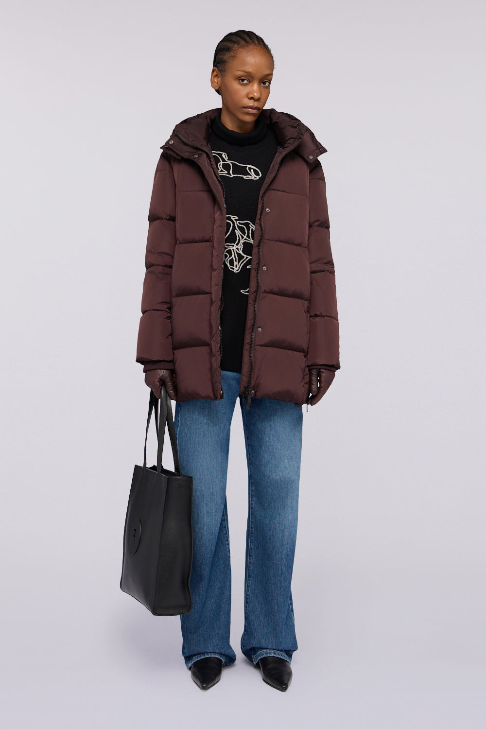 Caban imbottito con cappuccio in nylon 6|73b15009696bfc1e6c1cecc8c803a645921b9864b747684b29679893994747ca