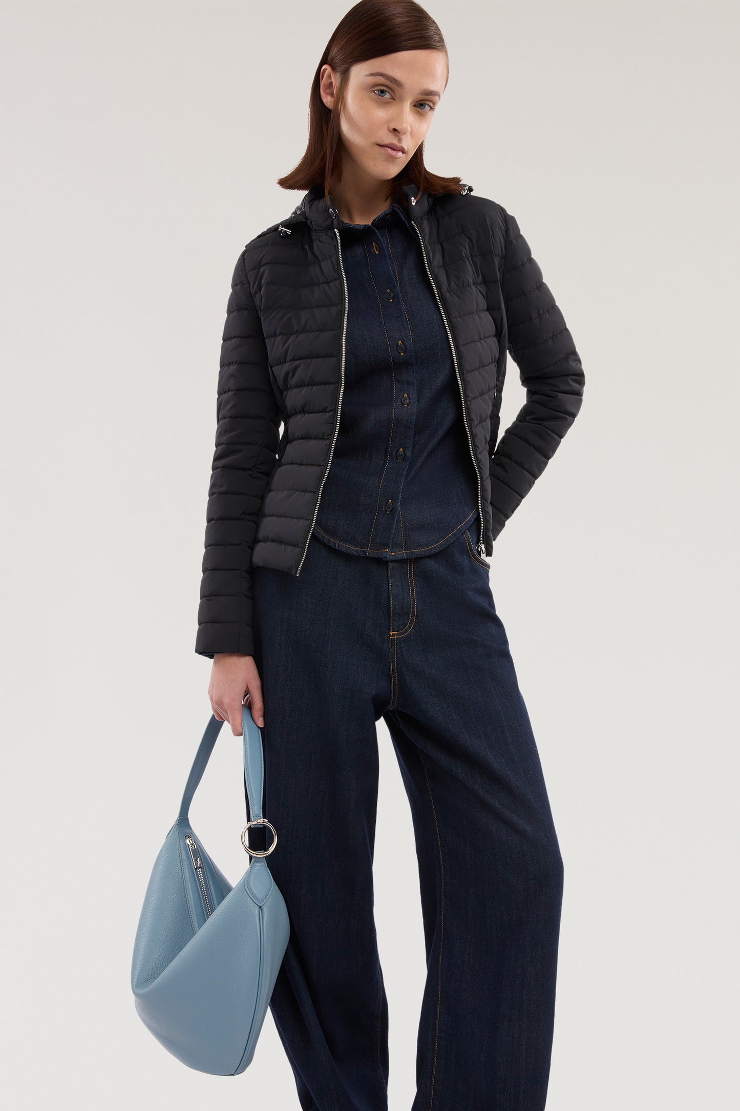 Giacca imbottita in nylon con cappuccio 4|42d1207dc55312af1ff6c8514fc8c791f6383cb6099f3b71879a8e8a24af8a36