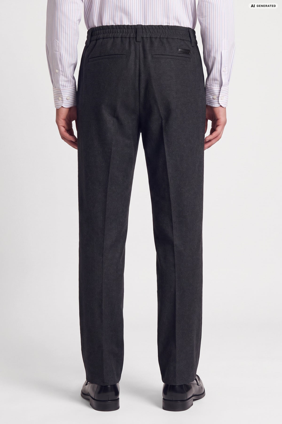 Relaxed fit flannel trousers