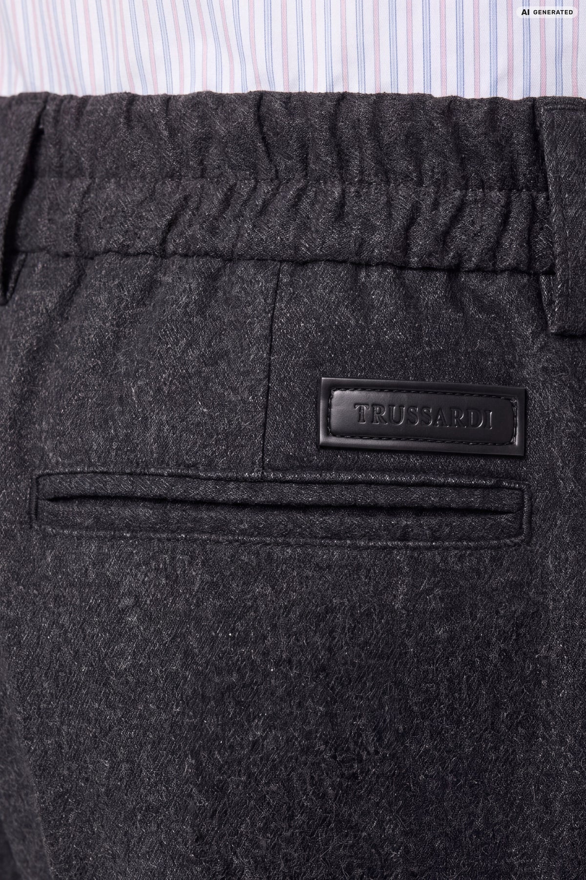 Relaxed fit flannel trousers