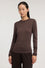 Maglia in jersey di lana con bordi a costine