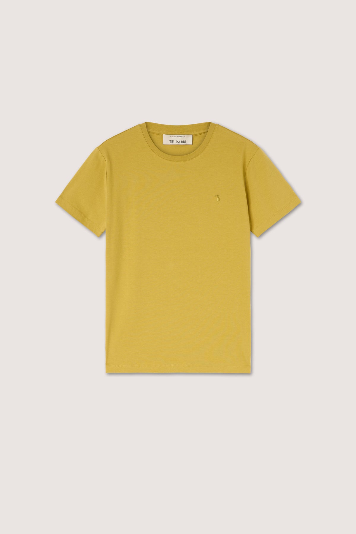 T-shirt slim fit in jersey stretch con ricamo 5|f5b5d325a26ec48a10cb9b2699256cfdab211100cc30b3d92a50e693608803fc