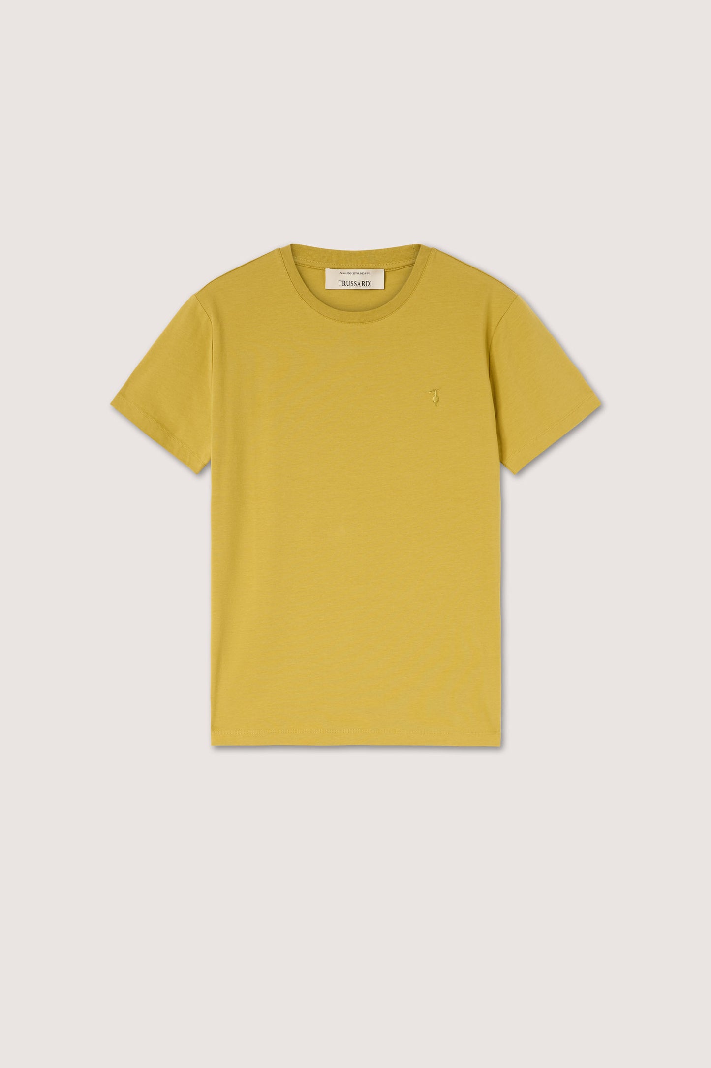 T-shirt slim fit in jersey stretch con ricamo 5|f5b5d325a26ec48a10cb9b2699256cfdab211100cc30b3d92a50e693608803fc