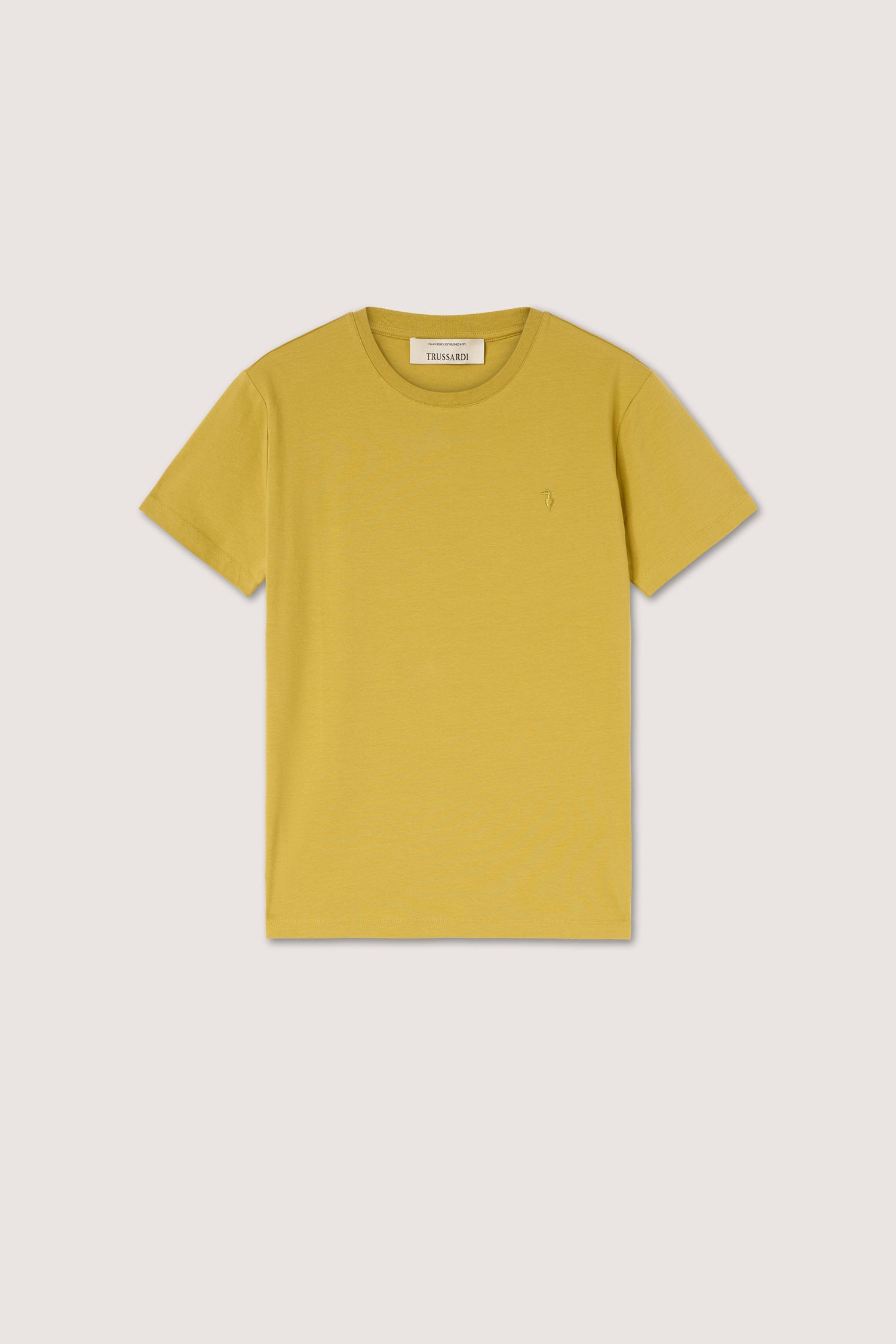 T-shirt slim fit in jersey stretch con ricamo 5|f5b5d325a26ec48a10cb9b2699256cfdab211100cc30b3d92a50e693608803fc