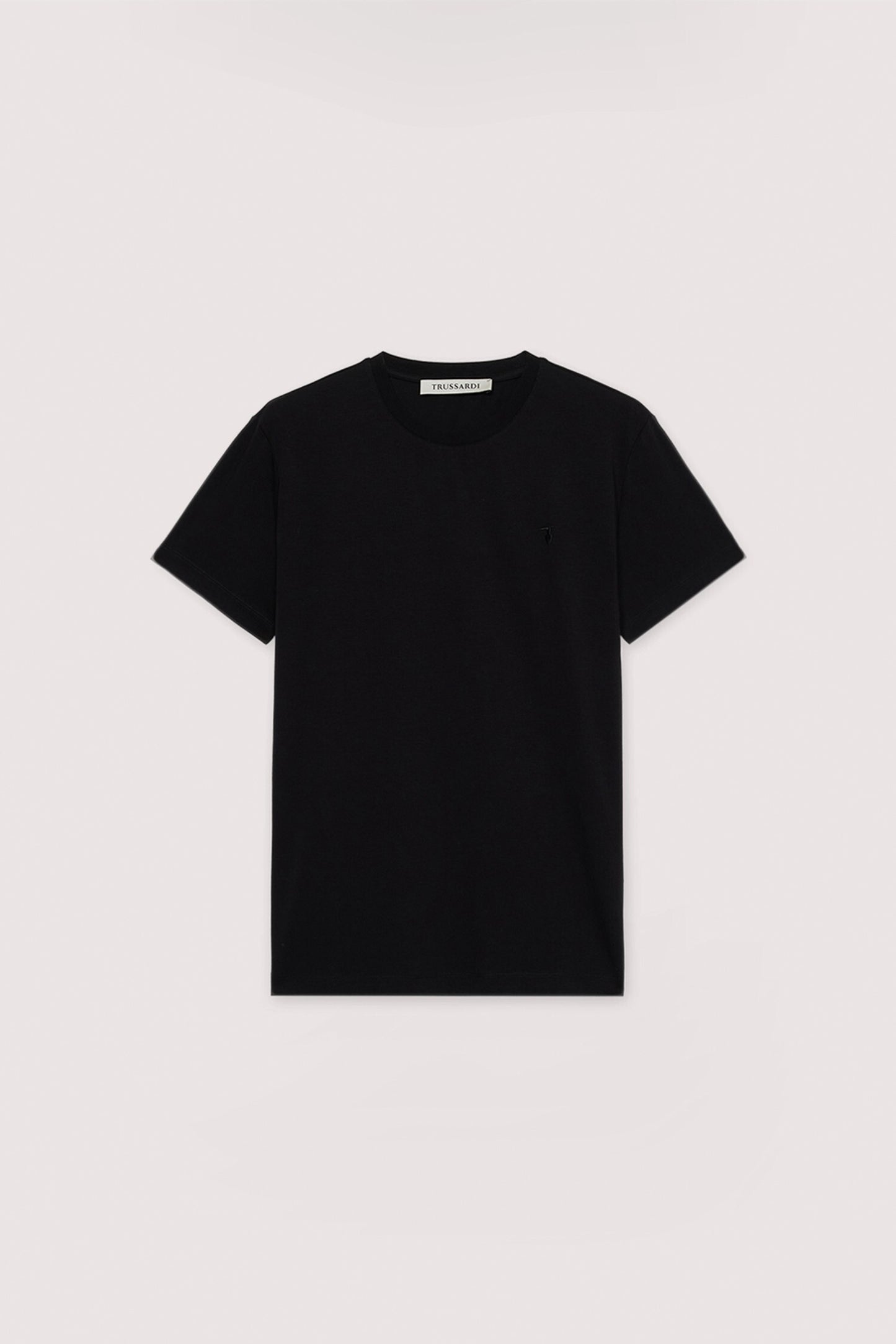 Slim-fit stretch jersey T-shirt with embroidery