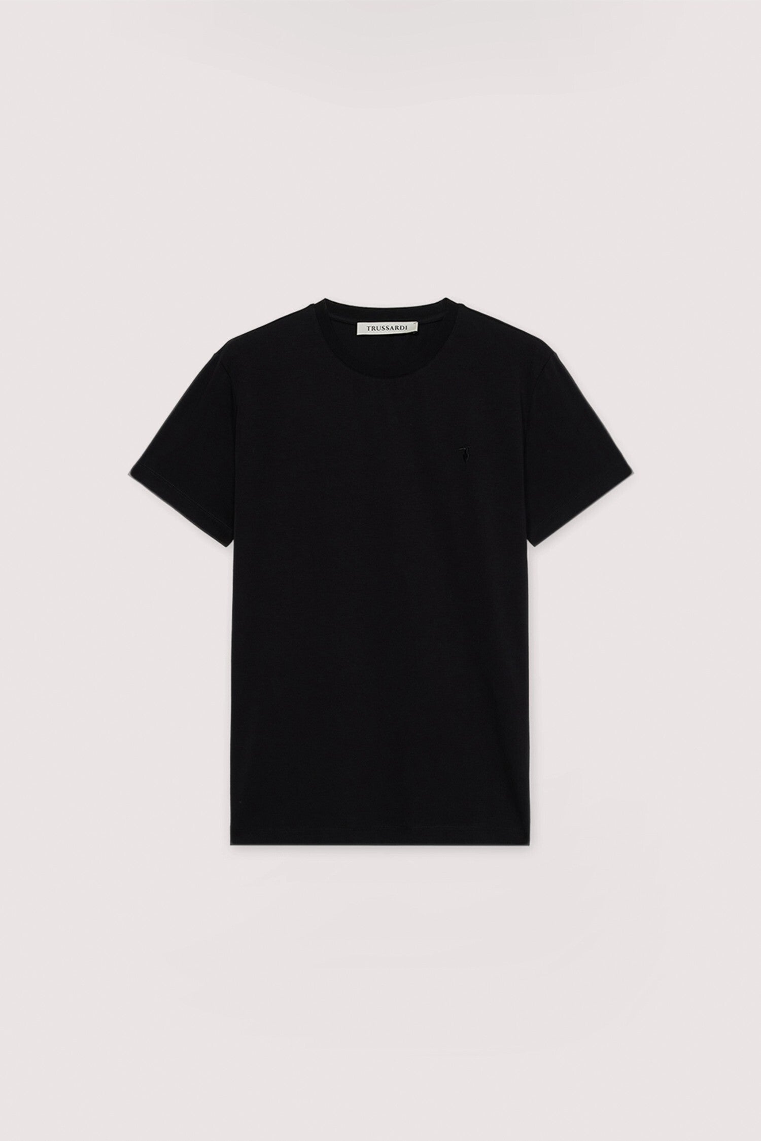 Slim-fit stretch jersey T-shirt with embroidery