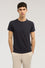 Slim-fit stretch jersey T-shirt with embroidery