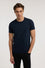 Slim-fit stretch jersey T-shirt with embroidery