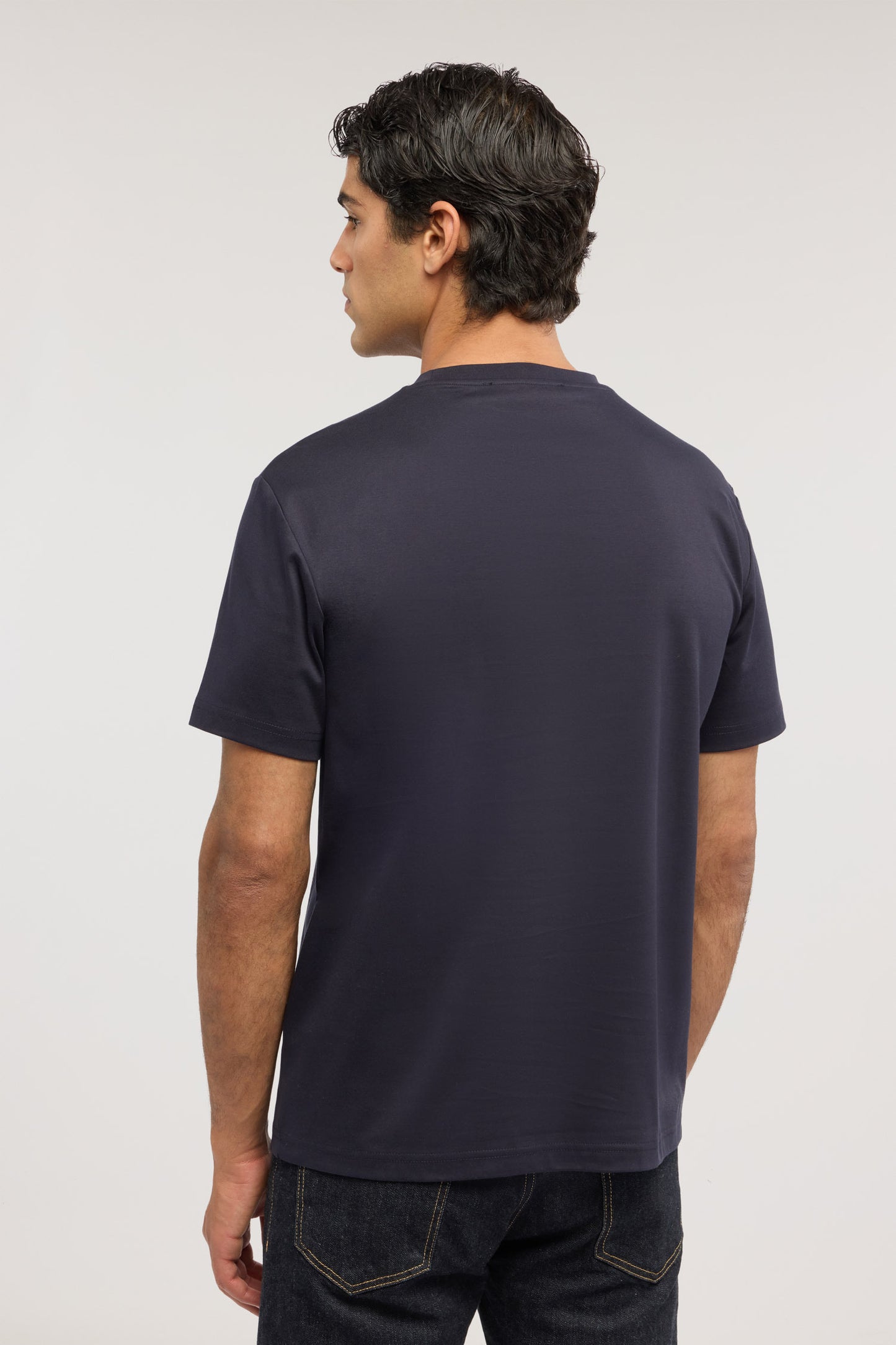 T-shirt regular fit girocollo in jersey mercerizzato con stampa levriero puntocuore 3|b992881cc942efbadedcc259a06d2e38056ebd75057c241fb429f37c96c4a903