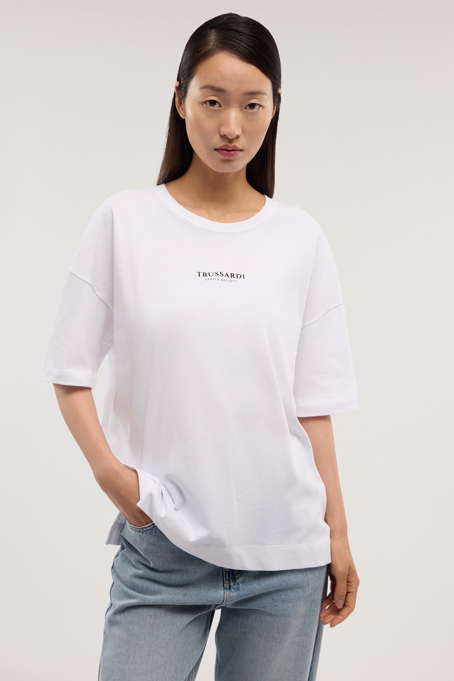 T-shirt over con stampa in jersey di cotone 1|91e83553d615d7868a5e8cbad2909279b67e249cf92ad2f4b6bda04be19aacc8