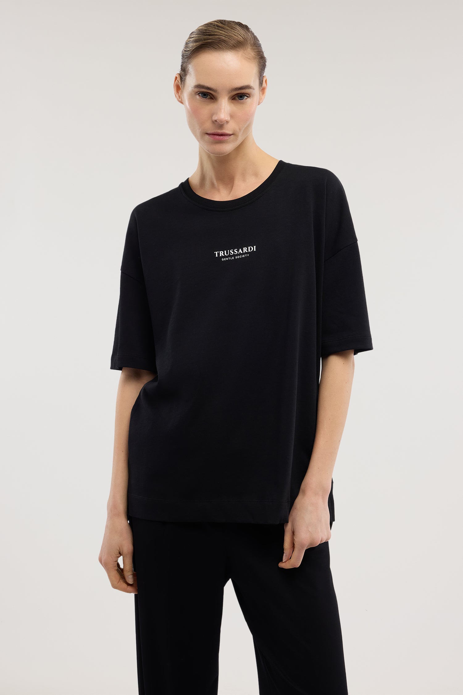 T-shirt over con stampa in jersey di cotone 2|0e1a9e0513ab0a940a5cee180bc9de33ca81e580151a7f181f7a6d22a479b7b4