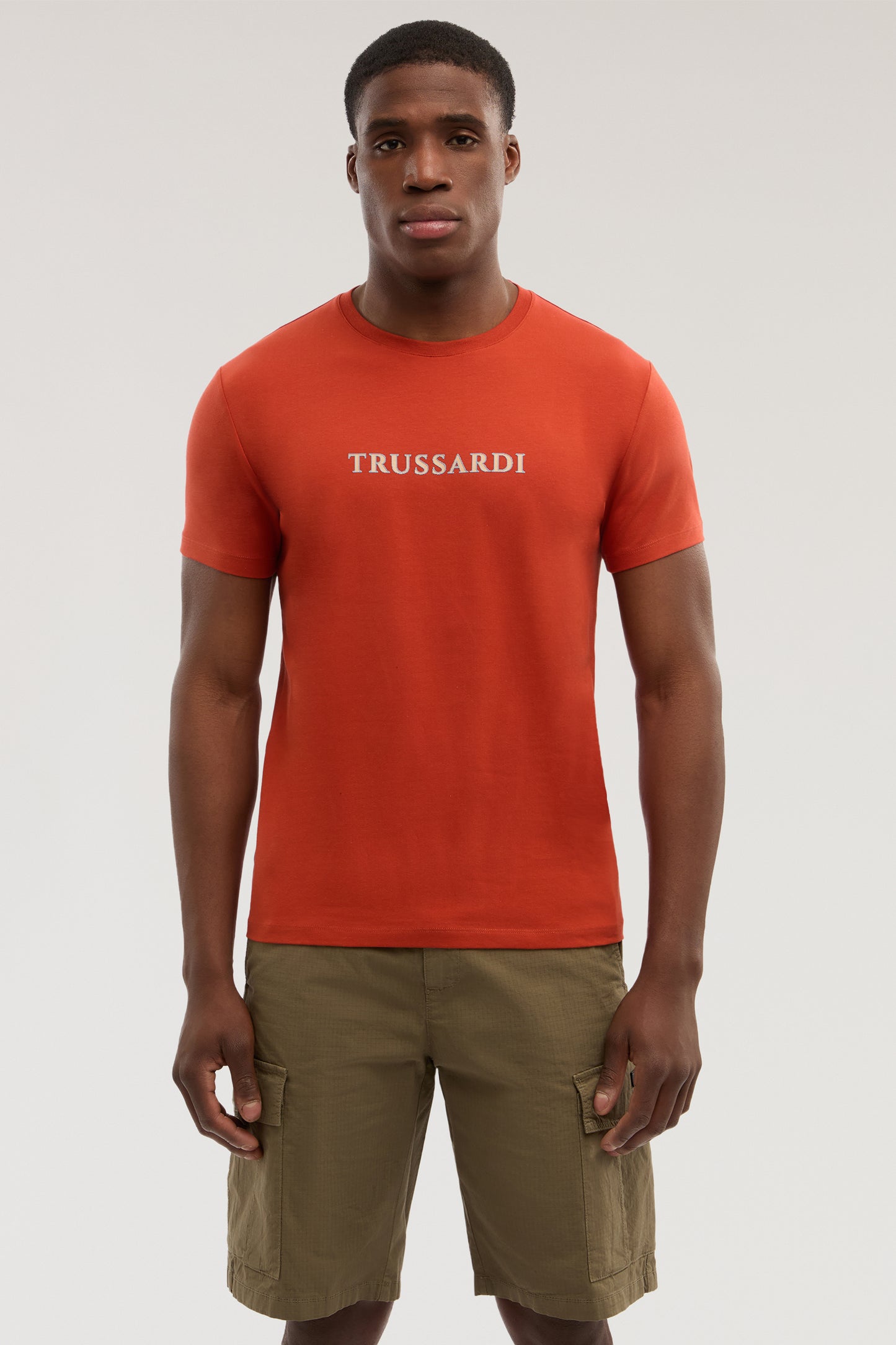 T-shirt slim fit con stampa in jersey stretch 2|fc1b4745f4cc55ce1d82501443b52489beba45dceee00c393bf0c456f0375781