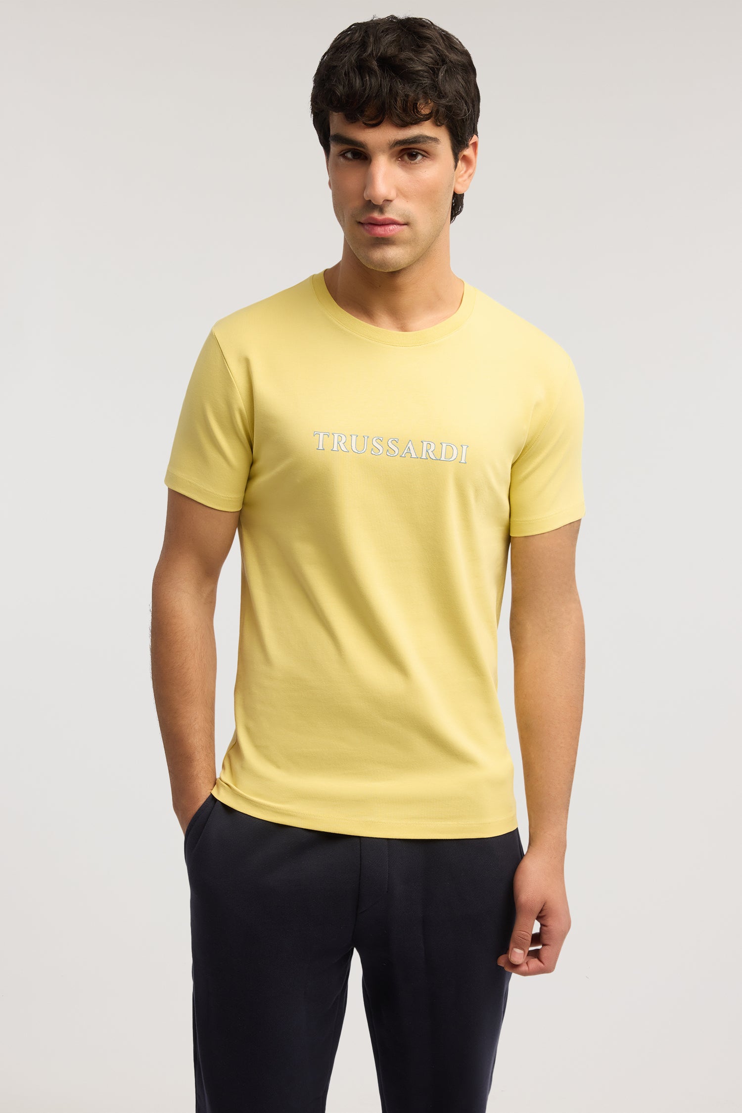 T-shirt slim fit con stampa in jersey stretch 1|322794d1db009c5ae3292fc4edc10f8e9383c4df7ce0c452b5141920aa949e7f