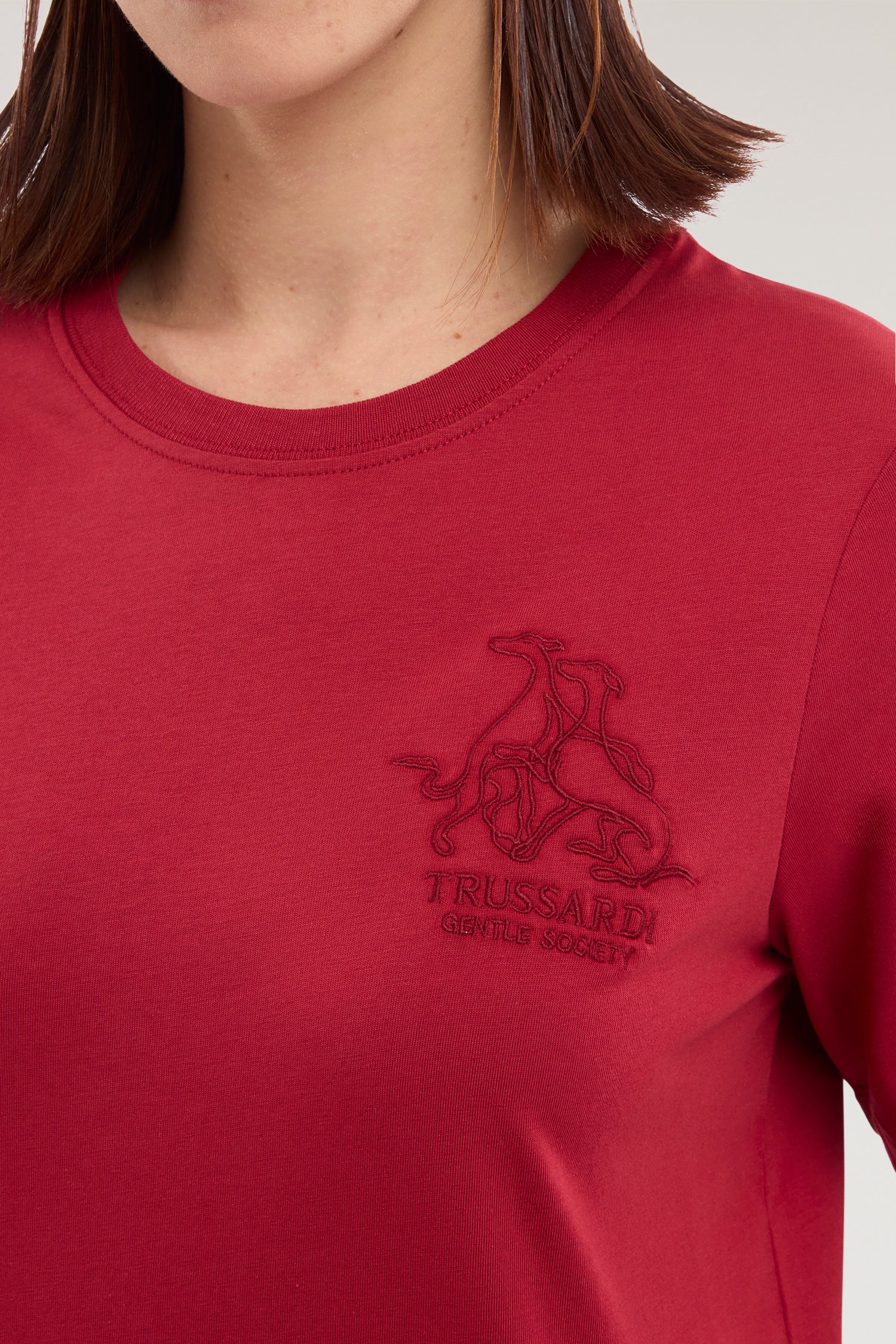 T-shirt regular fit Gentle Society in cotone 1|60e48b90fc45701207f710fbd08cfc62d7f445efc1fc77b45c738bd5b6e462f8