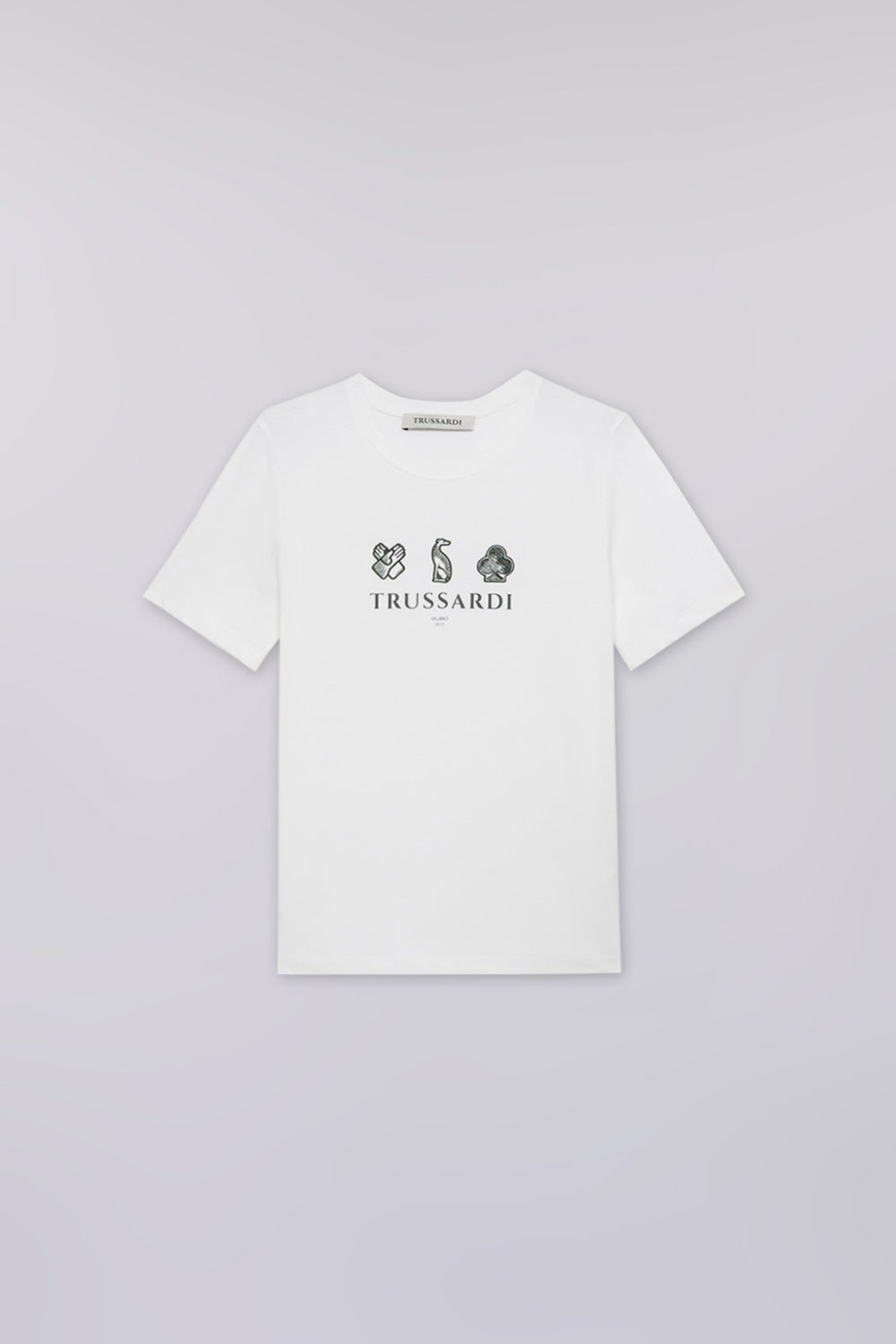 T-shirt regular fit con stampa e ricamo 5|318c5098e209882b3d6e7212bacd993aad3600ff9d2465683e8893893537fbce