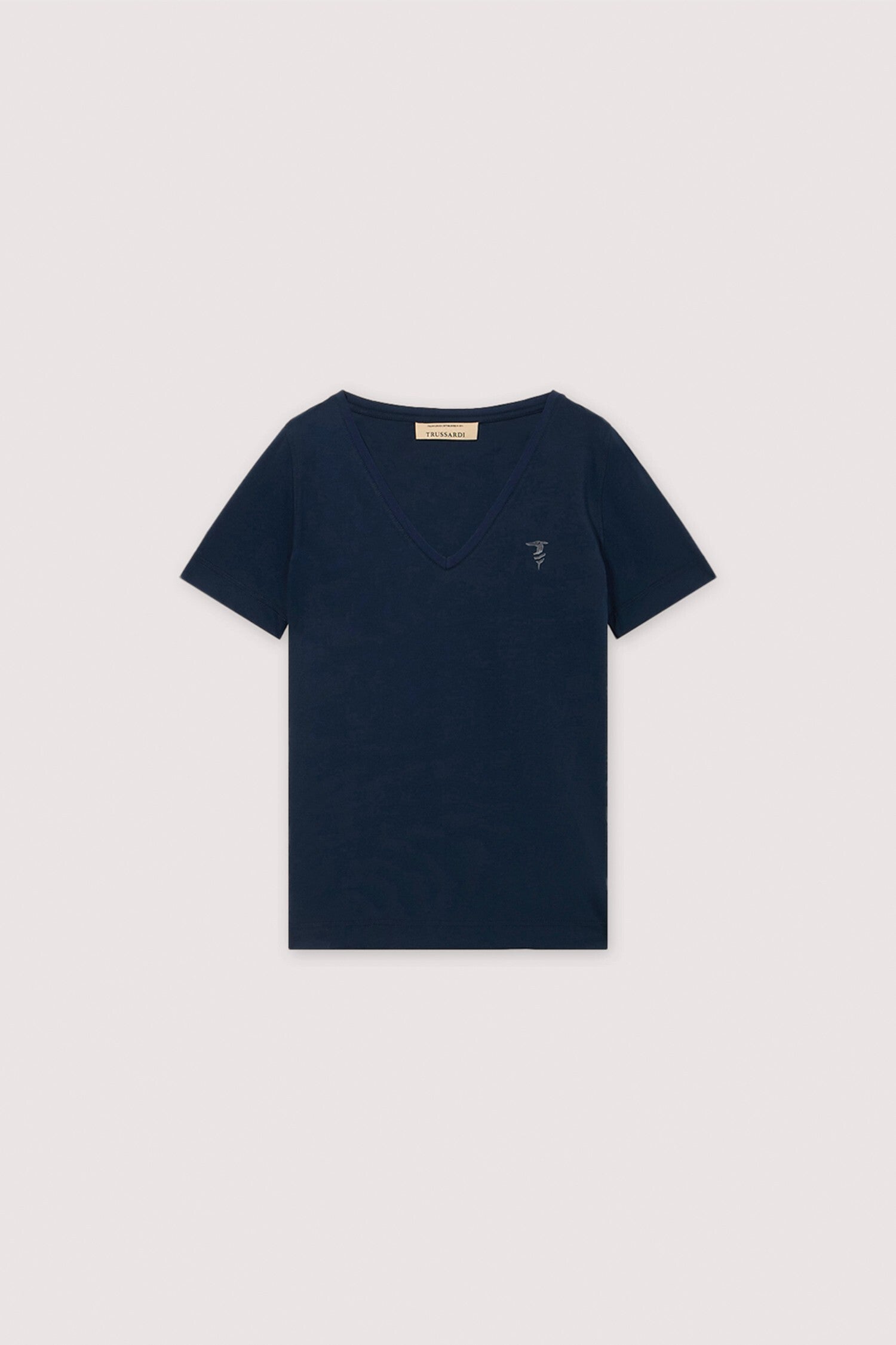 T-shirt regular fit scollo a V in cotone 5|717420897b7c75d720916715c651cfeeeec9fb7020b04cfae320138dd04f75dc