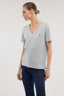T-shirt regular fit scollo a V in cotone 2