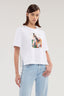 T-shirt boxy con spacchetto e stampa 2