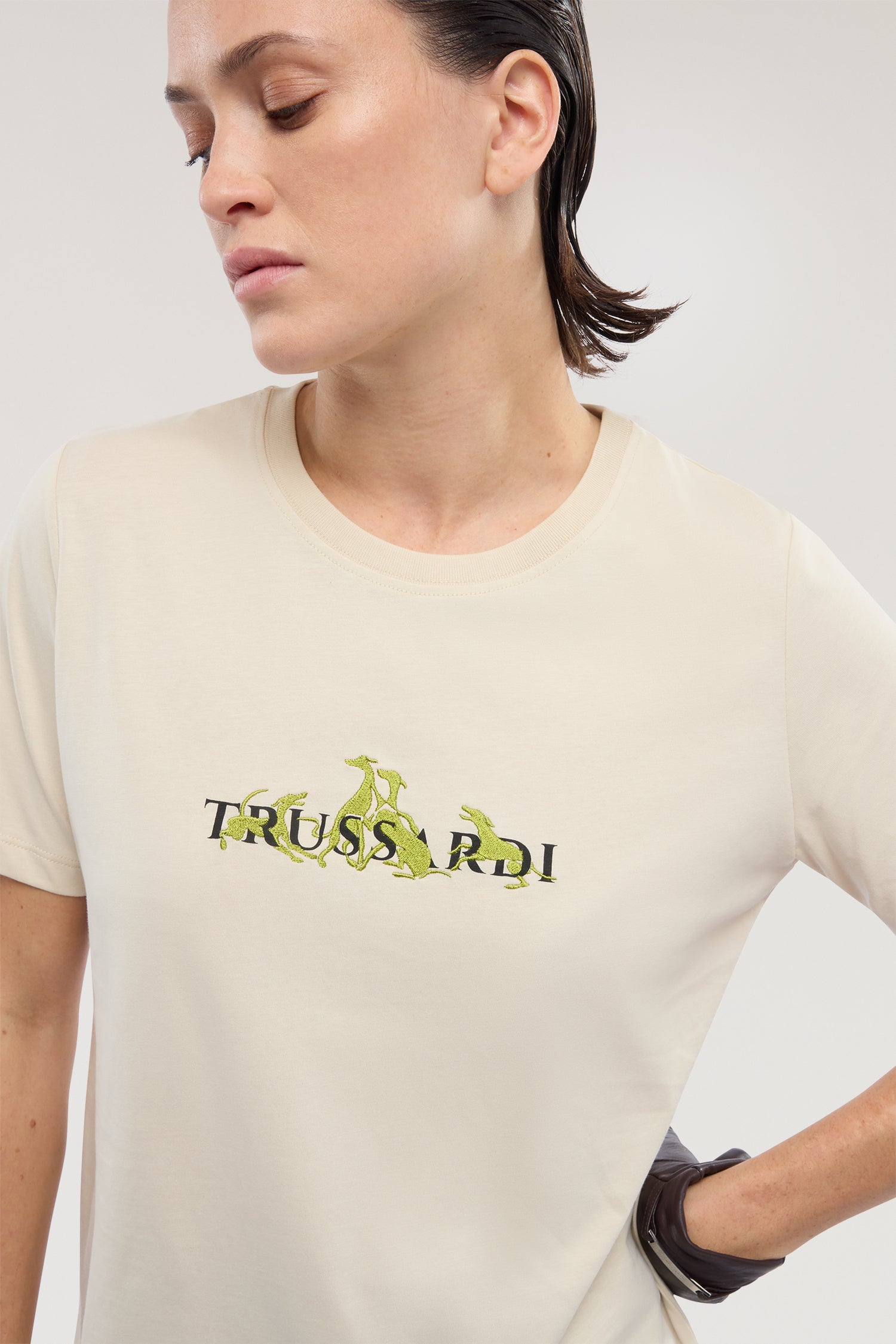 T-shirt regular fit con stampa e ricamo 3|c794ae0104c456725df51970876721519050cced00682e245ceb9f3aced9f0e6