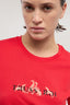 T-shirt regular fit con stampa e ricamo 1
