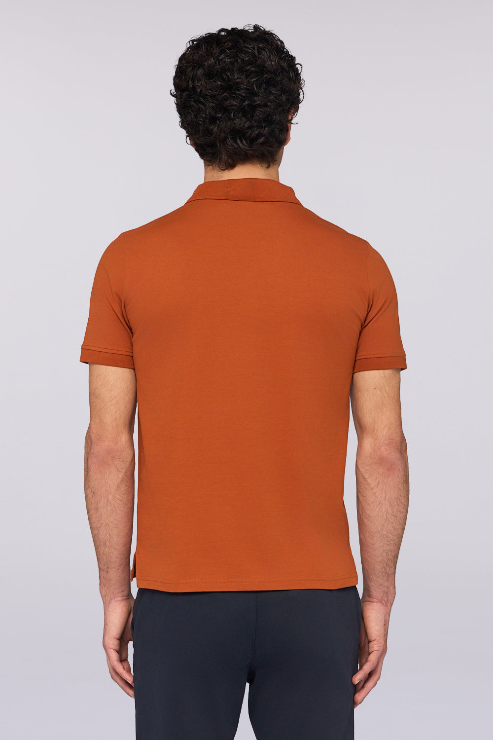 Polo slim fit in piquet stretch 2|5caeb800250bb75f76ce520ba054f67834def0d390133a32d912c5c9e749a01b