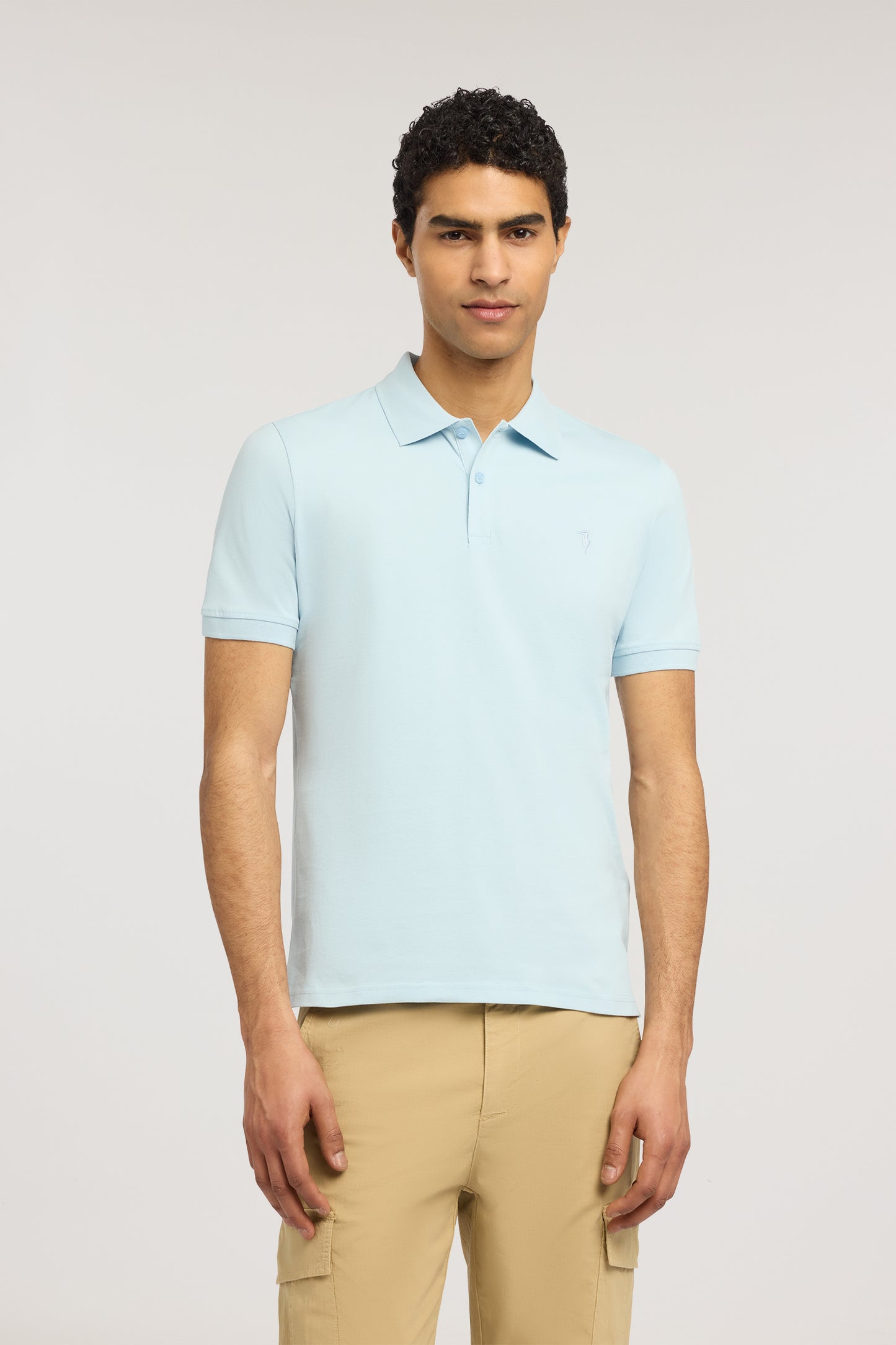 Polo slim fit in piquet stretch 1|9cca74b7b1f0162917872cb1cdec621bb15a1a8d244e294314688df6f1cffc3f