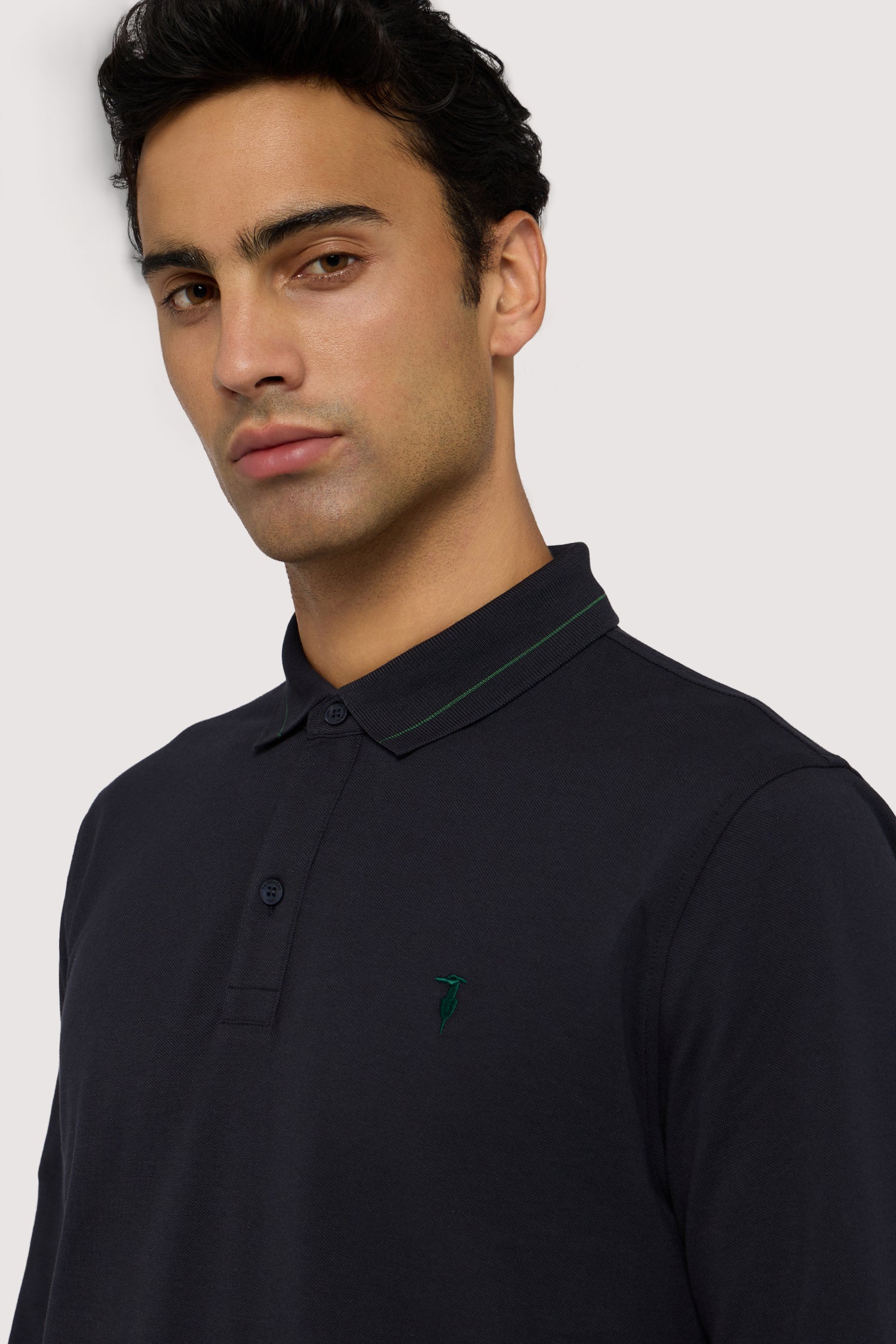 Polo a manica lunga regular fit in piquet 3|4e1762bcafb97c0285c6feeac499ccb29b52d046e7f4ef4491bf8dbaf45426fc