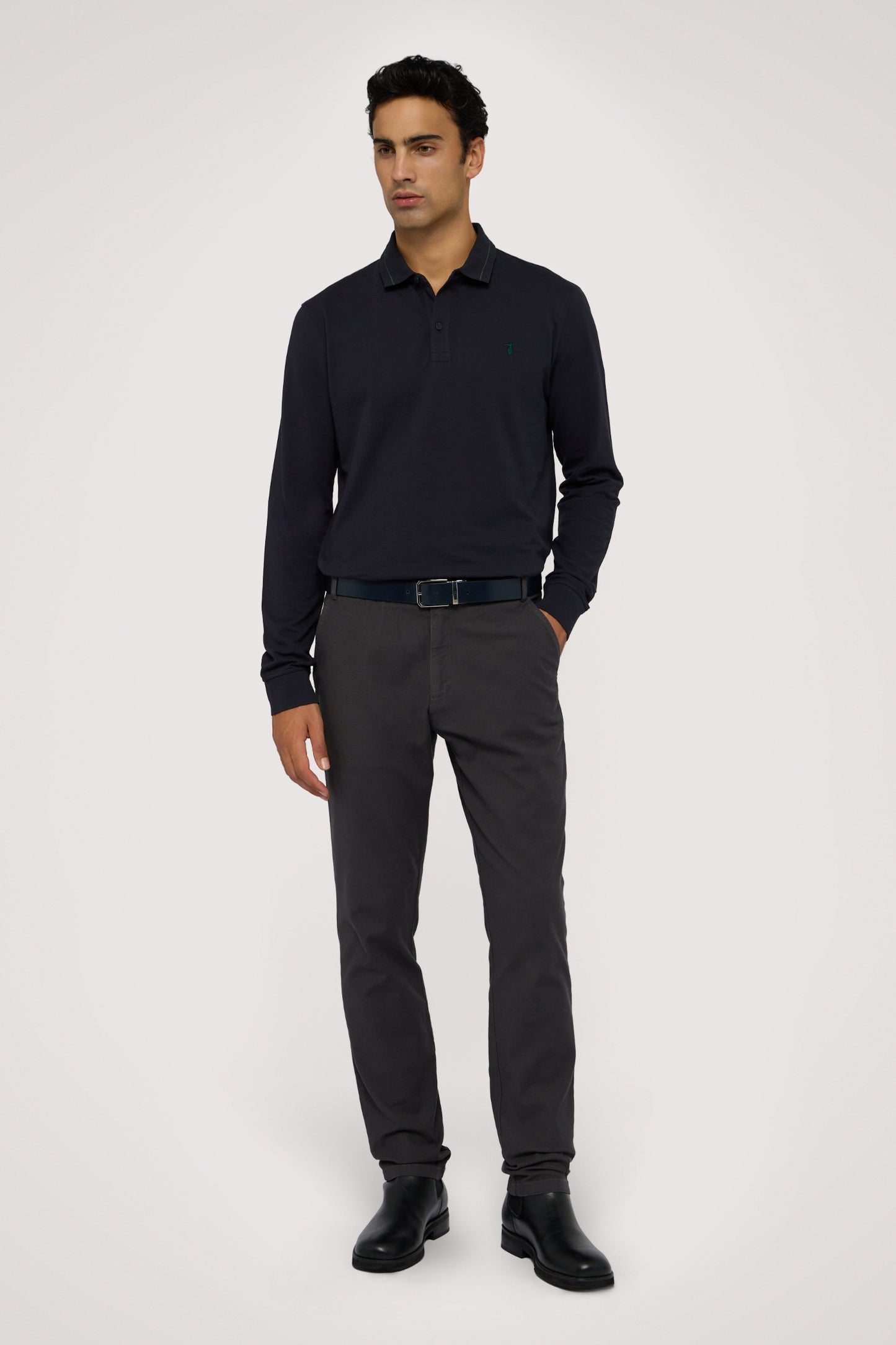 Polo a manica lunga regular fit in piquet 4|1a353a0e15a9c016ec71a7508d6a3fb490b74f1e1f94bbe2f5dfecca118cbfe8