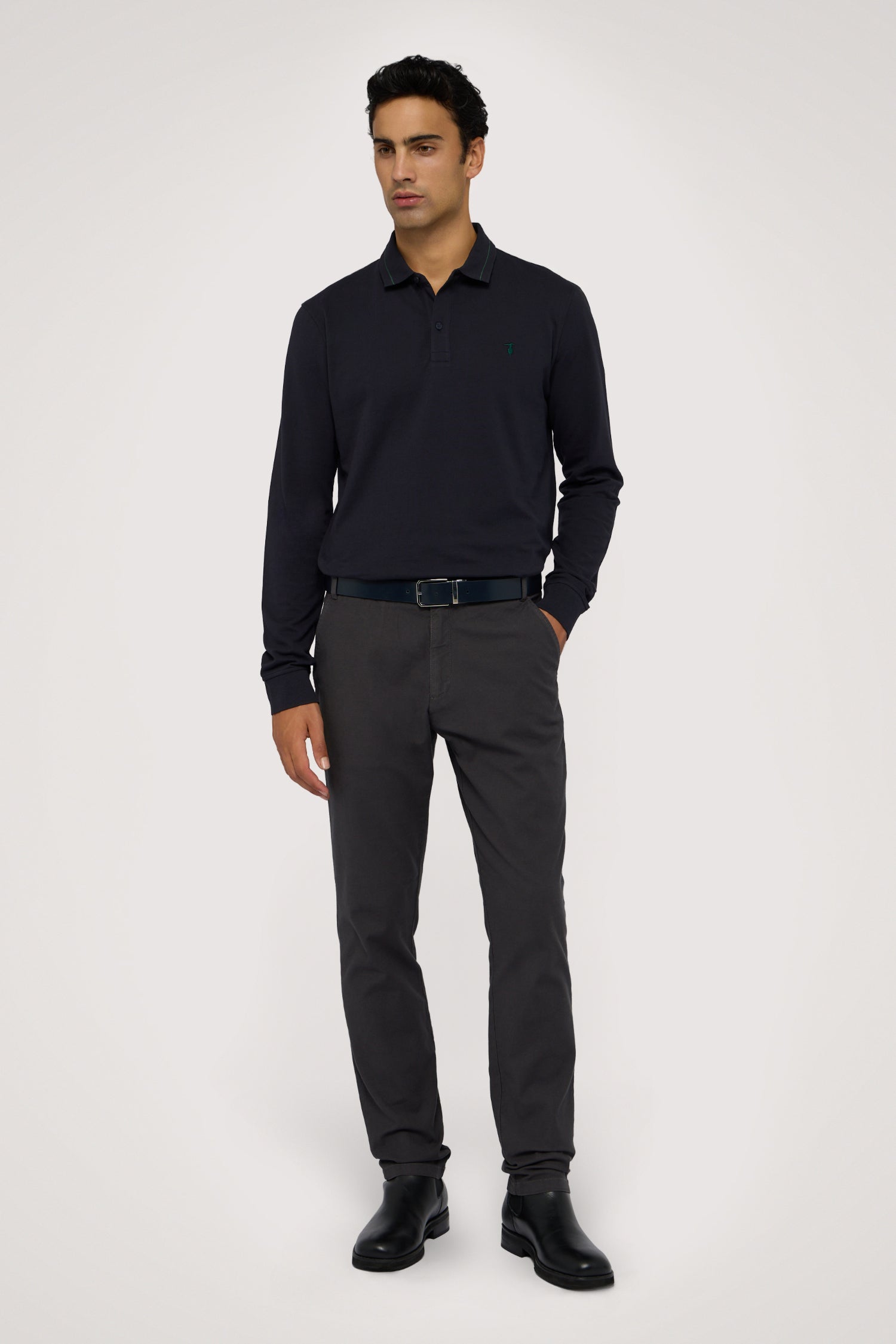 Polo a manica lunga regular fit in piquet 4|1a353a0e15a9c016ec71a7508d6a3fb490b74f1e1f94bbe2f5dfecca118cbfe8