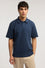 Polo in jersey effetto waffle