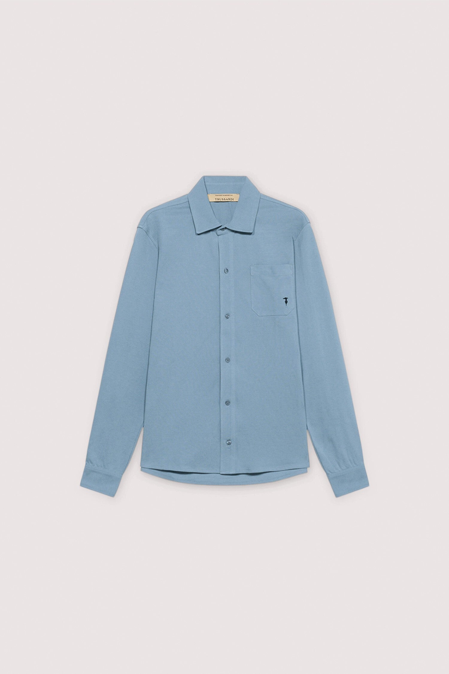 Camicia regular fit in jersey piquet 5|6cd883b5d29e8bc5f9af1133d284ccc0ac50372a8d7e840551f2ba5f34f109e7