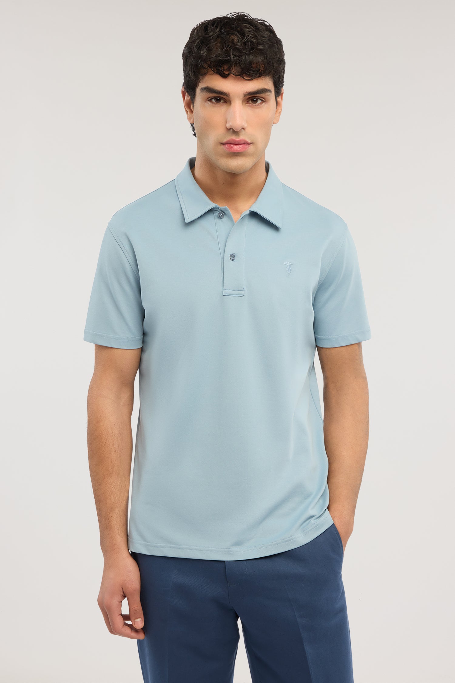Polo regular fit in piquet tecnico 1|7d2a8753a801cd0222a087692f589651bca61ed315599555bd705d08398aace0