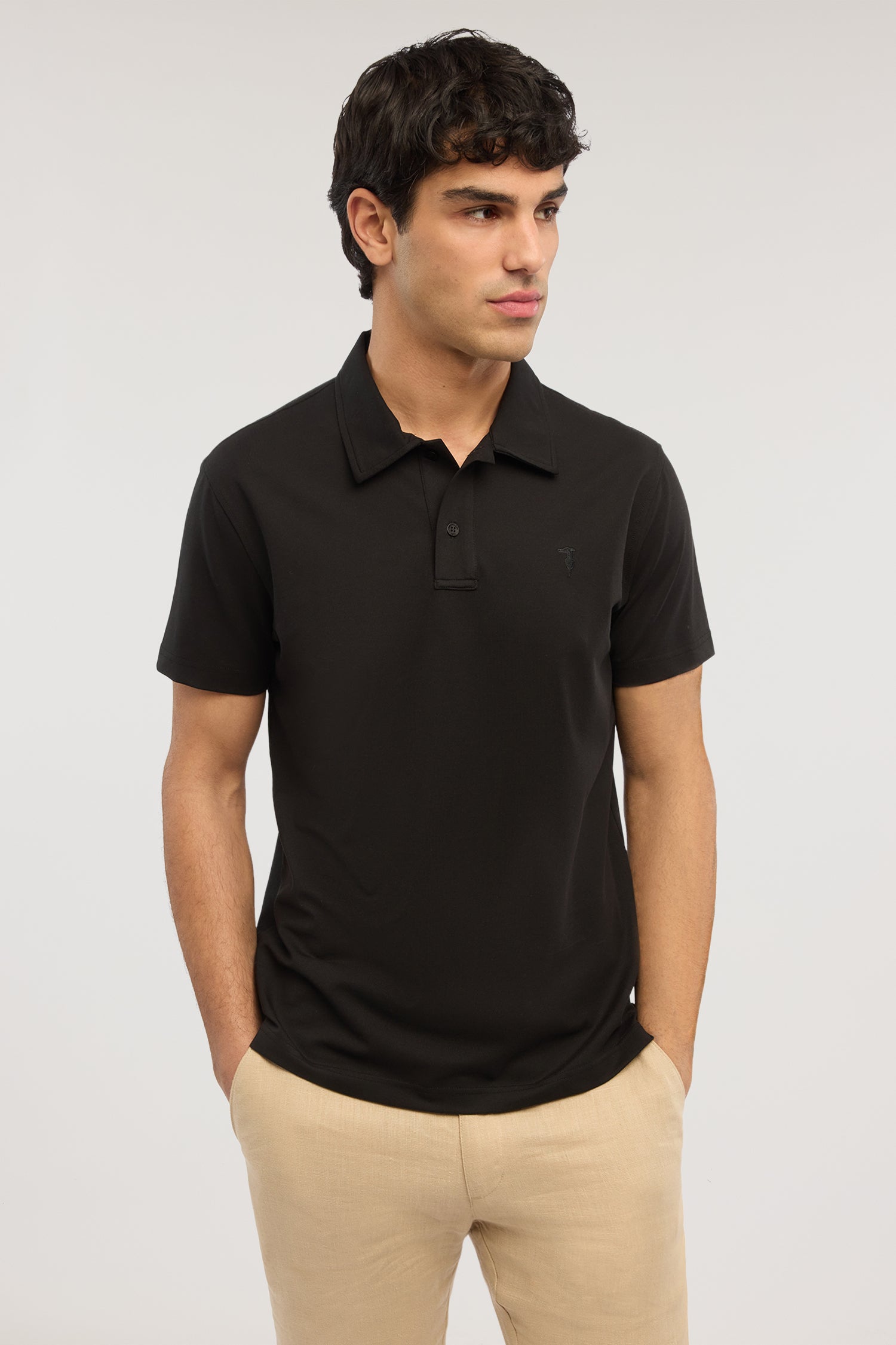 Polo regular fit in piquet tecnico 1|6934a53bc6964b0c955822bbfddbdf82074e18cfed8726918f5766be08efa788