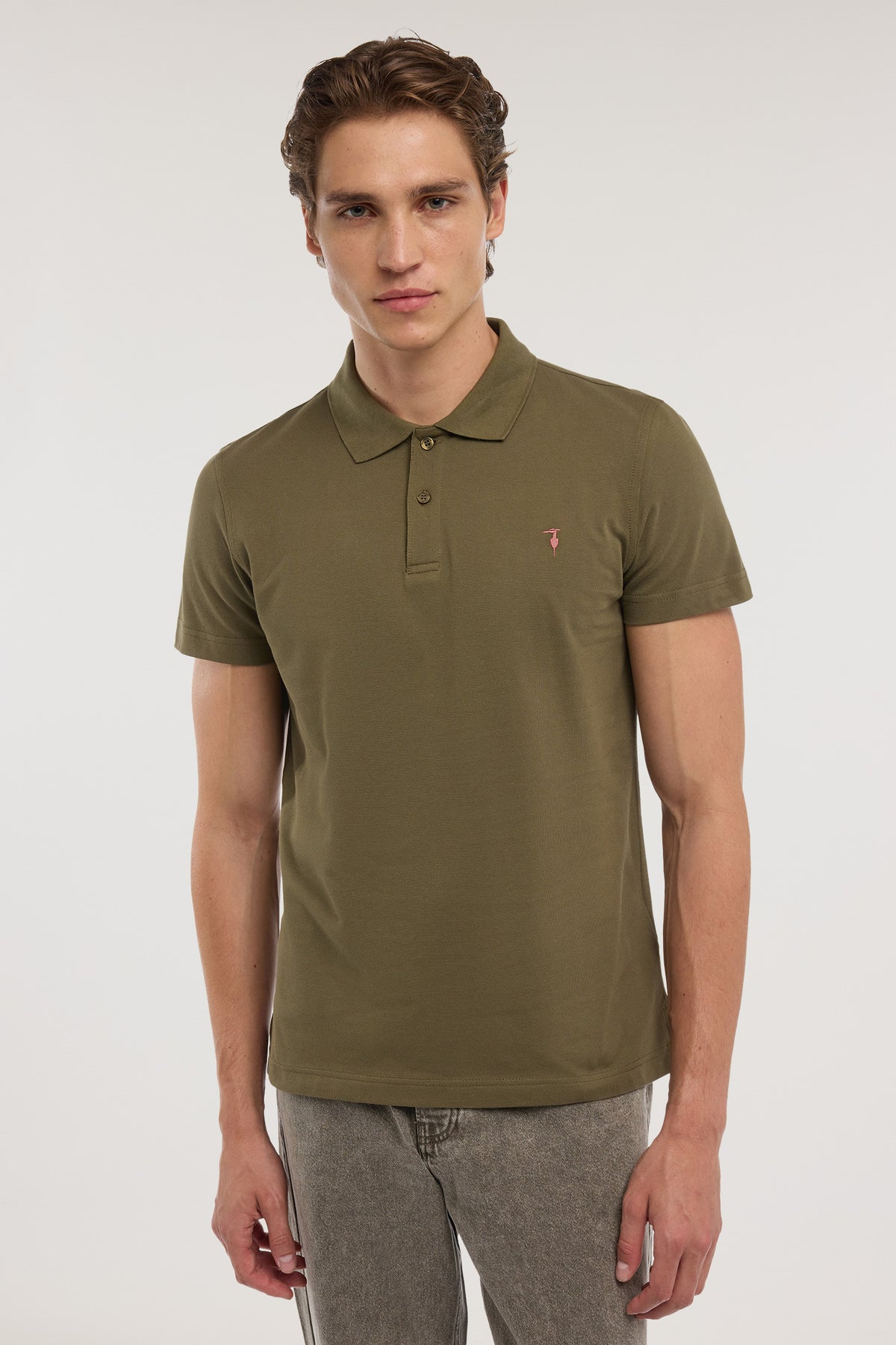 Polo regular fit in piquet 1|550ff19b78601bcf9d9fecf568f51cd8039aed3e32c28297f46bc1283990be2e