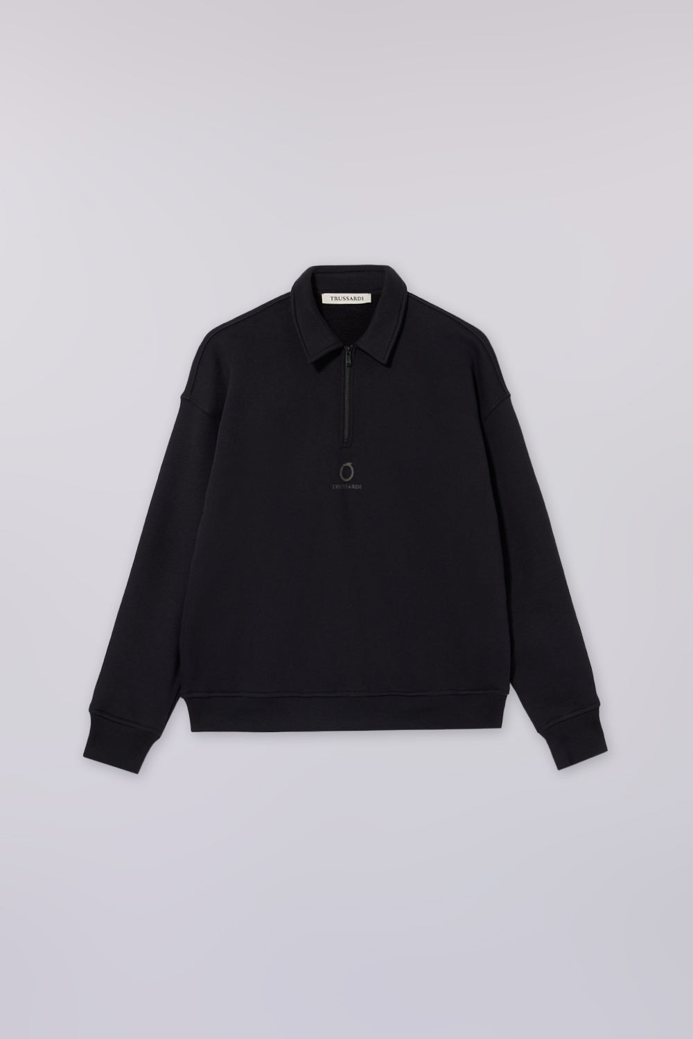 Felpa con zip e collo a camicia con stampa 5|25047a06d5f11ef4ed8748f168c04e0093f463777c1ad8cfa098e98d440b819d