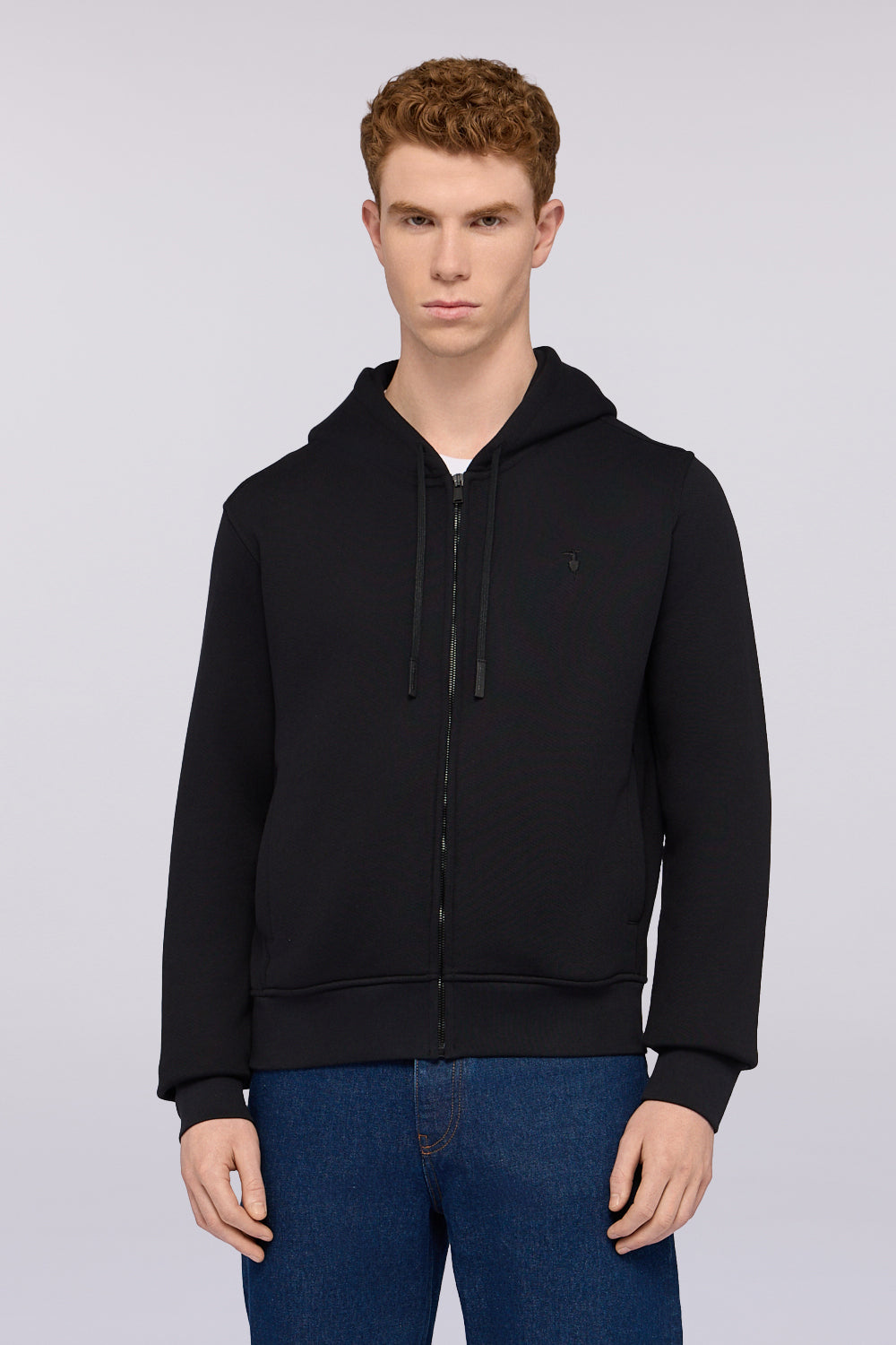 Felpa con zip e cappuccio in jersey 1|ade2ac6c0d3eb9d62f6ff171d234b46c5f4a44009d9adb24178e082973095718