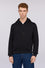 Hooded jersey zip-up sweatshirt