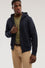 Hooded jersey zip-up sweatshirt
