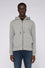 Hooded jersey zip-up sweatshirt