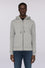 Hooded jersey zip-up sweatshirt