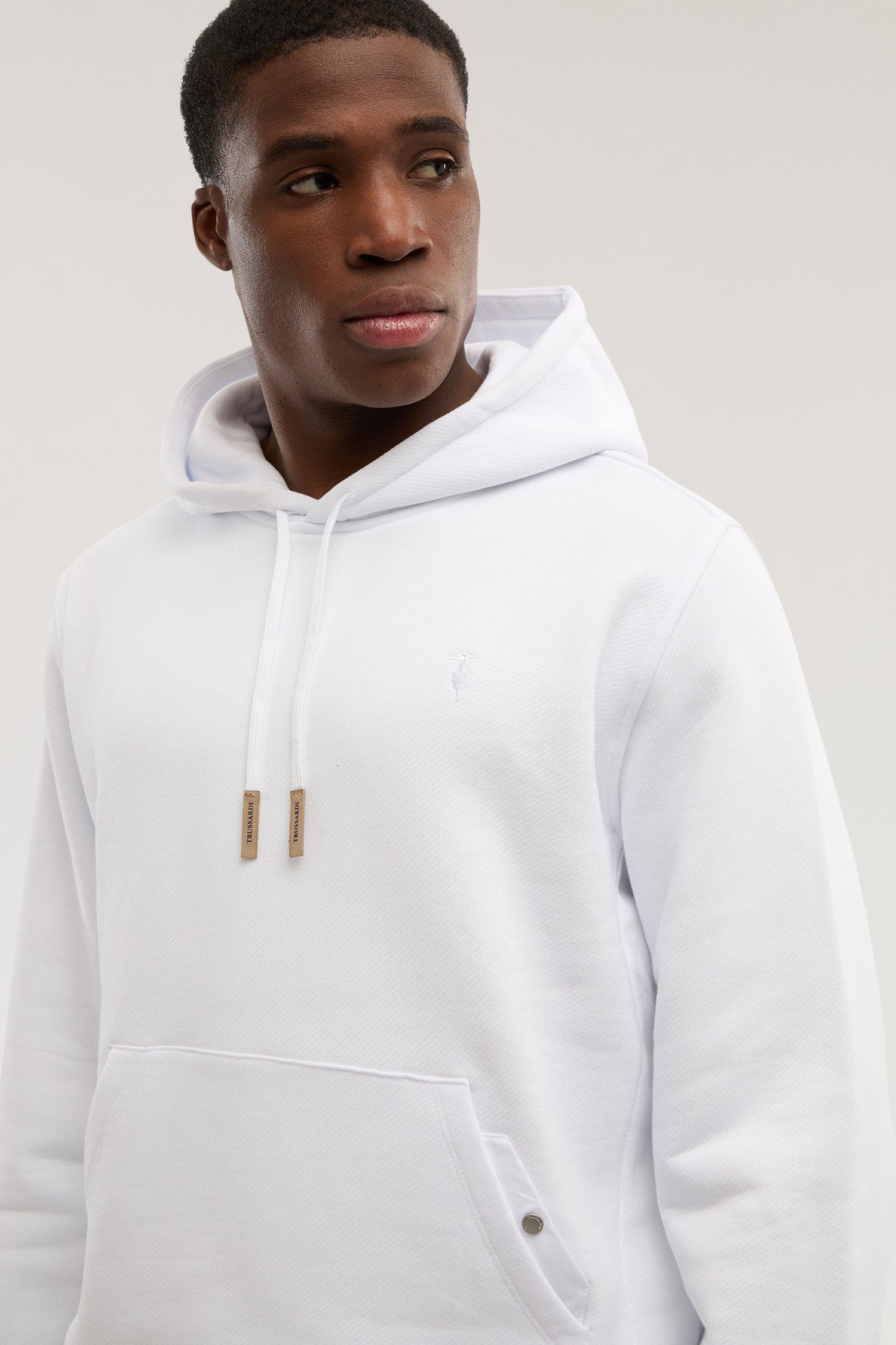 Felpa con cappuccio in jersey diagonale 3|0230062edb158ca5a33423186a13601908c2e39532d75a43abfc27cc893d1201