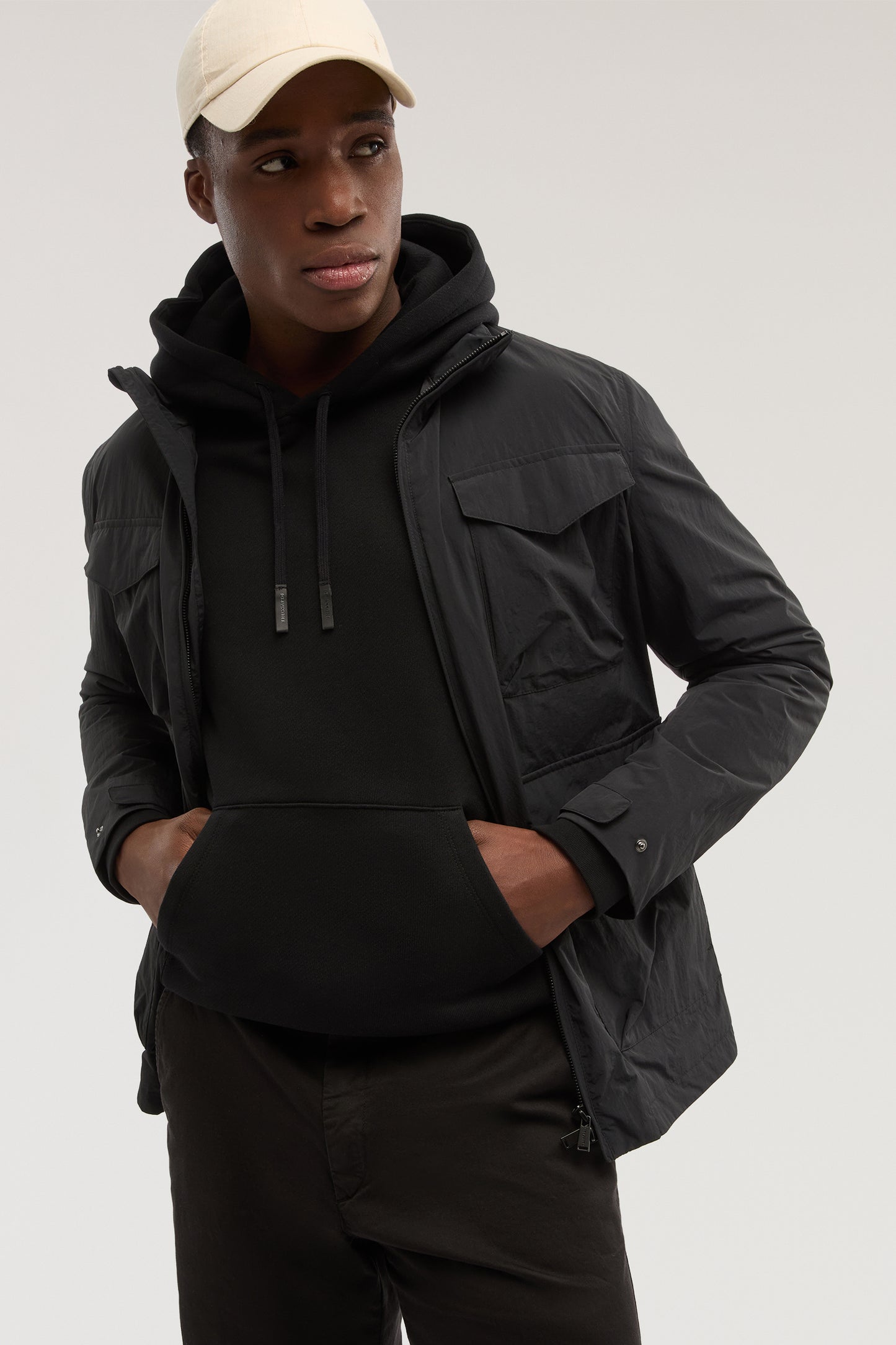 Felpa con cappuccio in jersey diagonale 1|ef5e420bf74cacd95c6c0ac99d815b23df24037250690a2ee5368fc8ca4f9a24