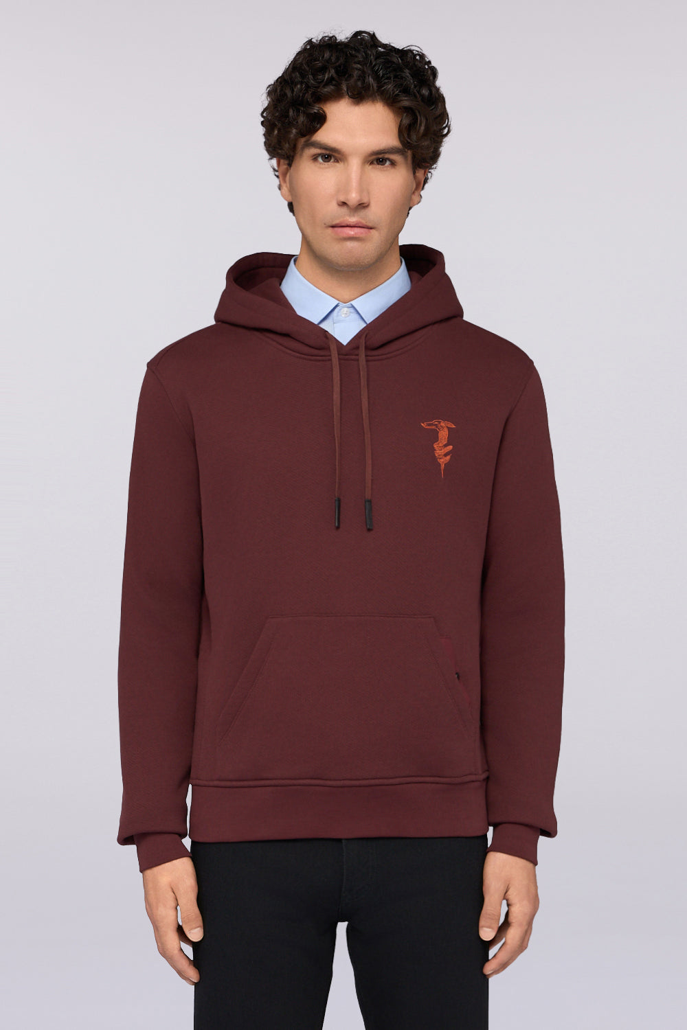 Felpa con cappuccio in jersey con ricamo 1|fff7a8284958309d91223aa8ce286418b9578fd165cf14afd464bd9b01acfc7e