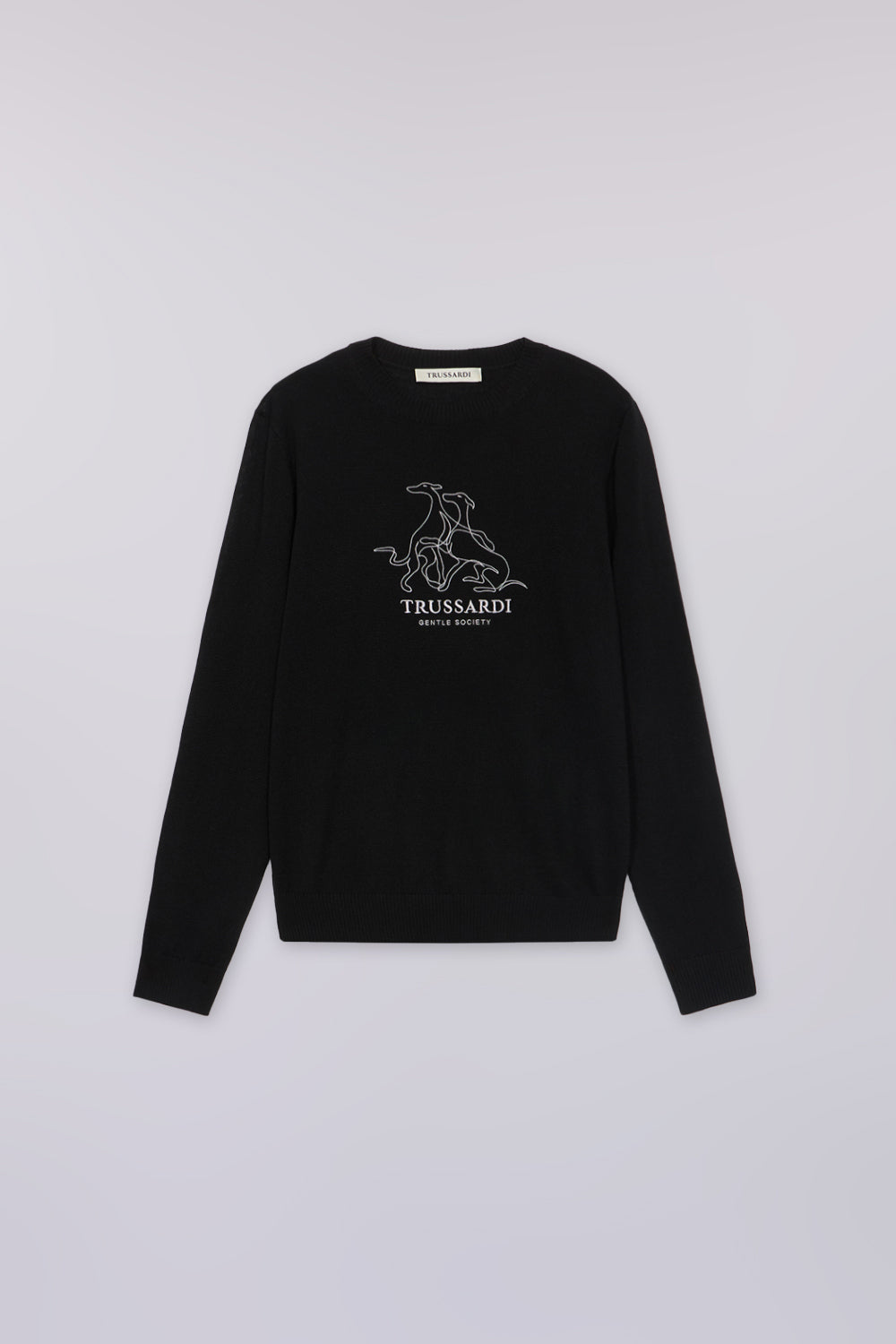 Felpa girocollo in jersey con ricamo 6|b53430e3f9a354b8552823074aea179f623920afd0a6e6ac547075f0e45c2cf3