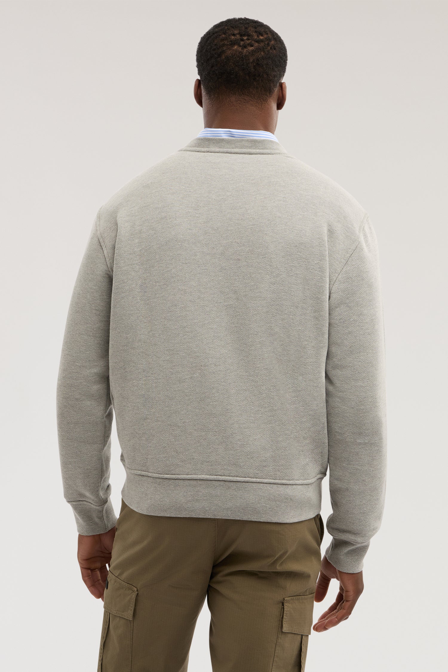 Felpa girocollo in jersey diagonale con ricamo 3|cf49b10427110b99d8a17a26e9cead63fe84675e65b1d44bc1a0c440dab70ecf