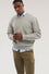 Diagonal jersey crew neck sweatshirt with embroidery