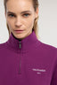 Felpa con mezza zip in french terry 1