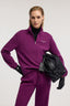 Felpa con mezza zip in french terry 1