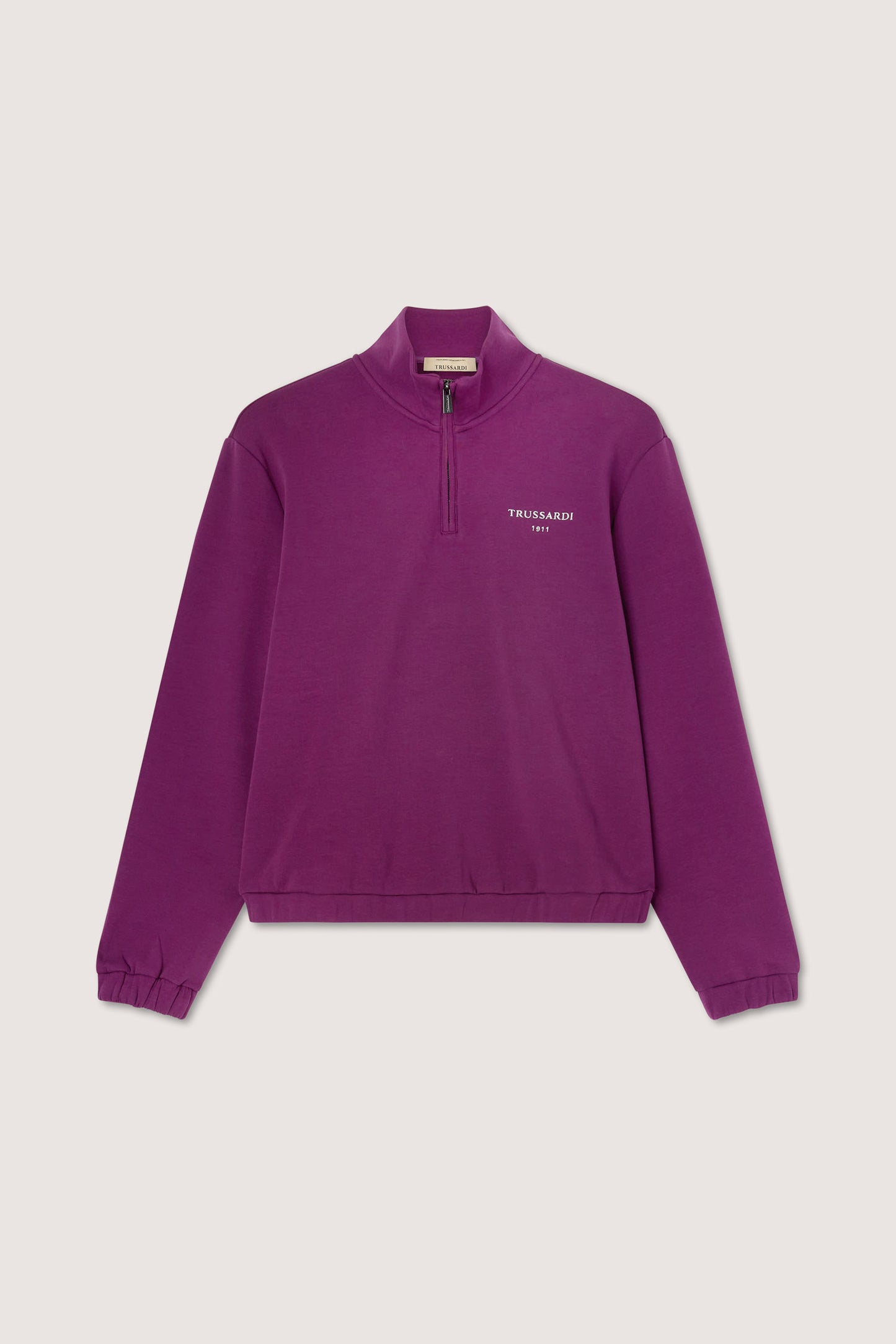 Felpa con mezza zip in french terry 5|fab11f1b6bcfcd4d3203cbe705f13eaec458089455a9446da995437731238224
