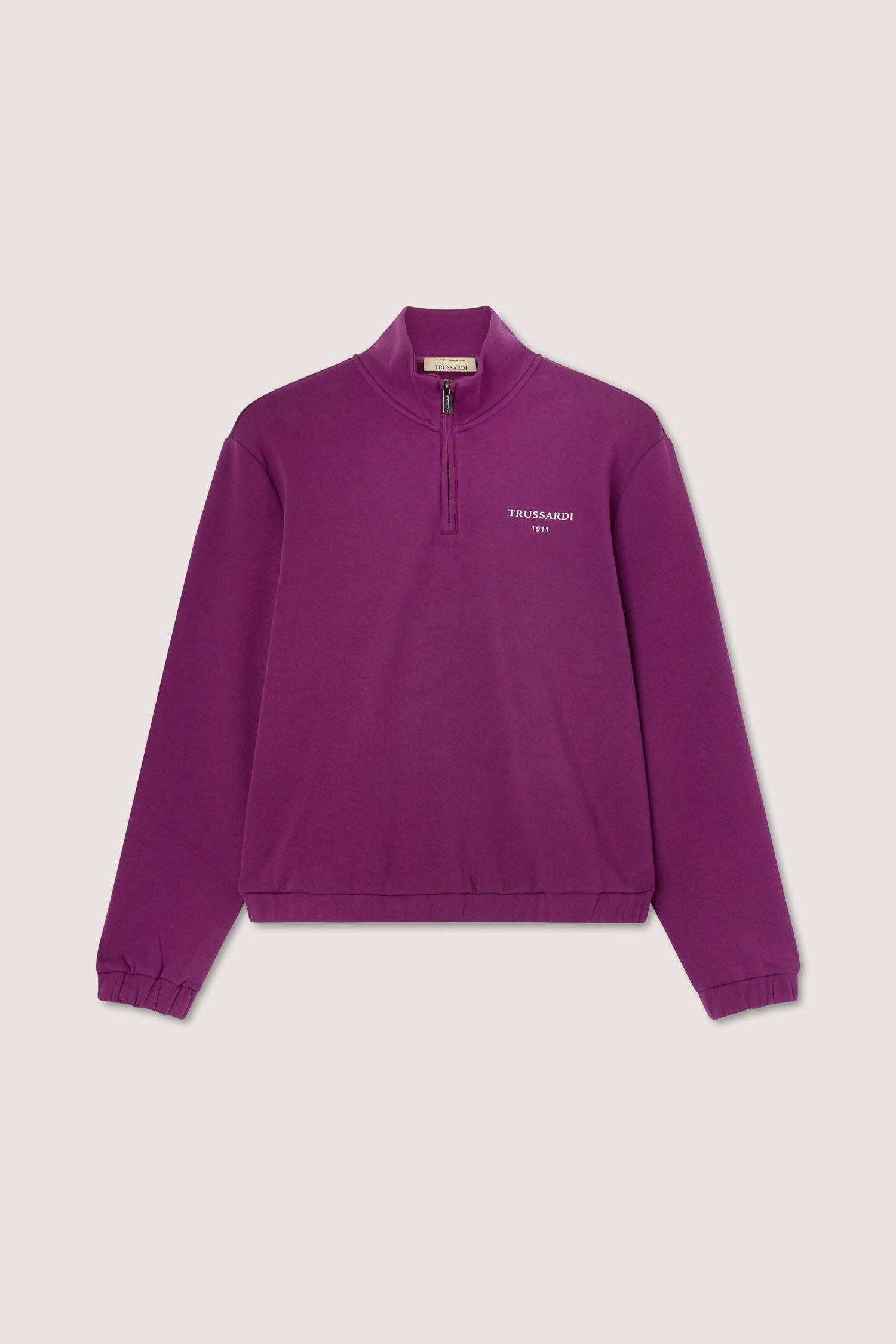 Felpa con mezza zip in french terry 5|fab11f1b6bcfcd4d3203cbe705f13eaec458089455a9446da995437731238224